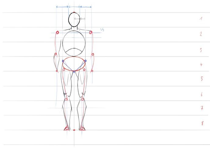 Human Proportionen Front view_001