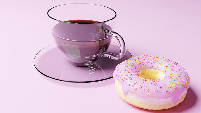Donut and tea
