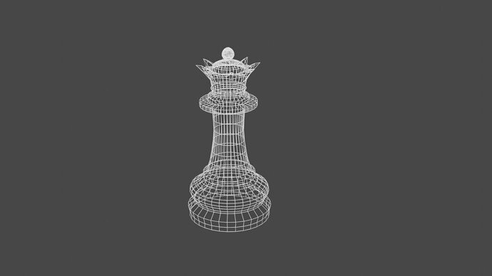 QueenHighPolywireframe