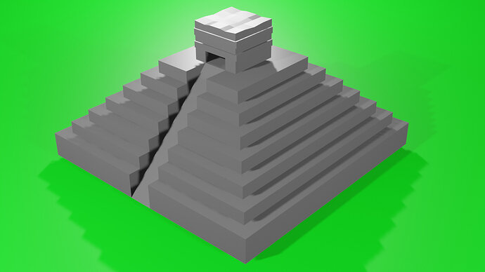 Mayan pyramid ramp