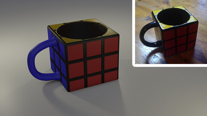 Rubicks cube cup reference