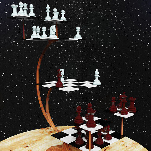 Cycles 3D Chess with Stars