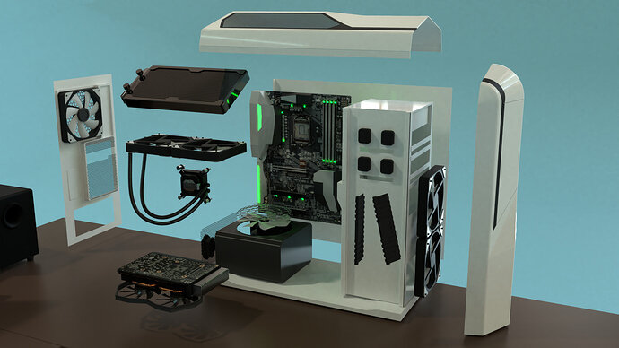desk new pc explode