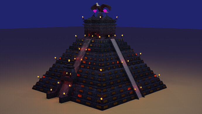 Pyramid at night without environment2