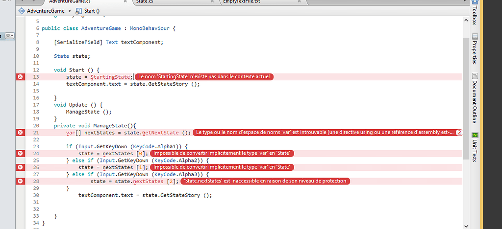Various issues and i have no idea how to fix them - Ask - GameDev.tv