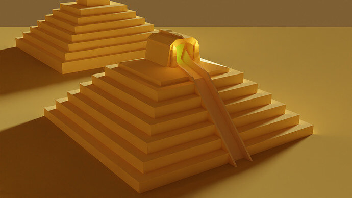 pyramid with railings