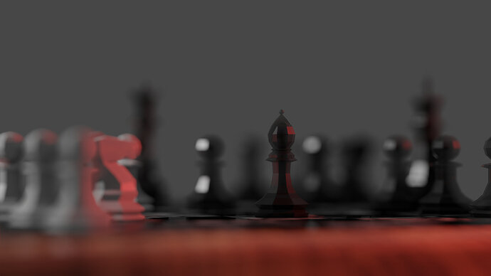 Chess scene depth of field