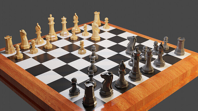 Chess Scene Final Render 1 - Near View