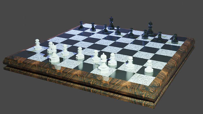 Chess Board with Generated Textures