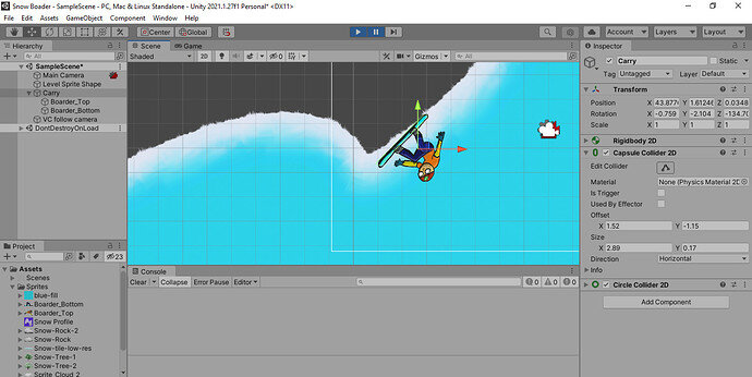 Snow Boader - SampleScene - PC, Mac & Linux Standalone - Unity 2021.1.27f1 Personal_ DX11 05-11-2021 20_54_24