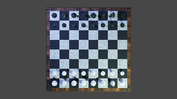 Chess Board Scene Top View