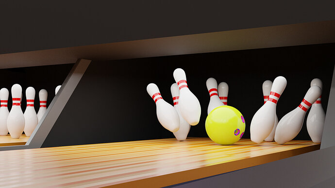 Bowling alley closepng