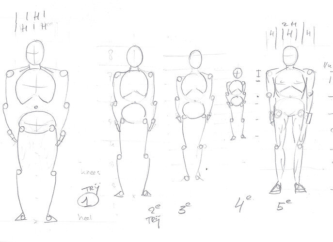 38 Human male Proportions - Front View - combi
