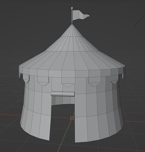 Extruded Building - Circus Tent (Edit Mode)