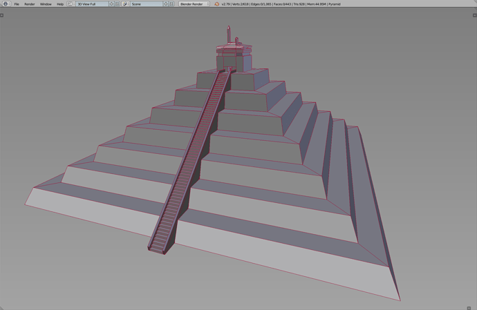 Mayan Pyramid (Finish Mesh)