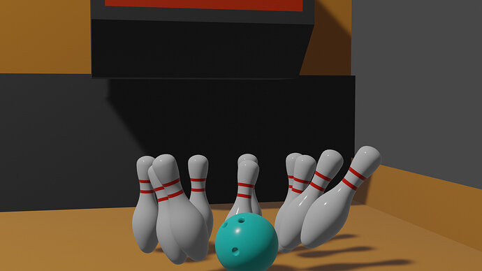 bowling scene finished