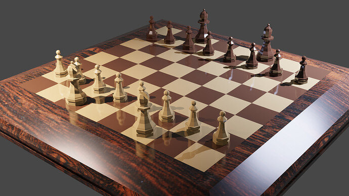 Chess Scene with base and image material