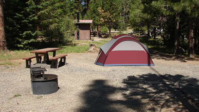tent in campsite