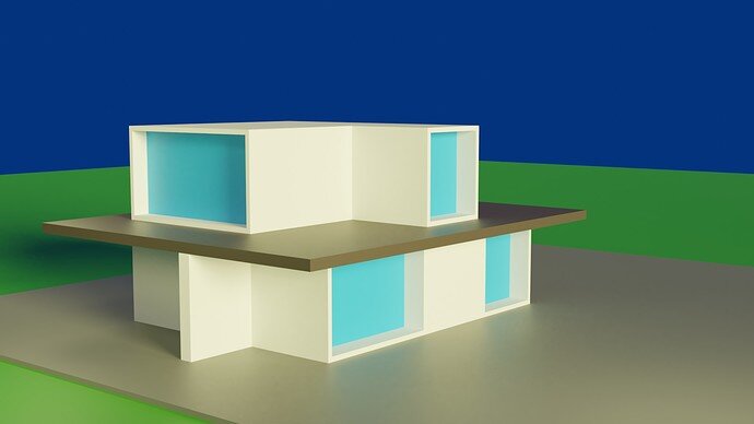 Modern House basic block model