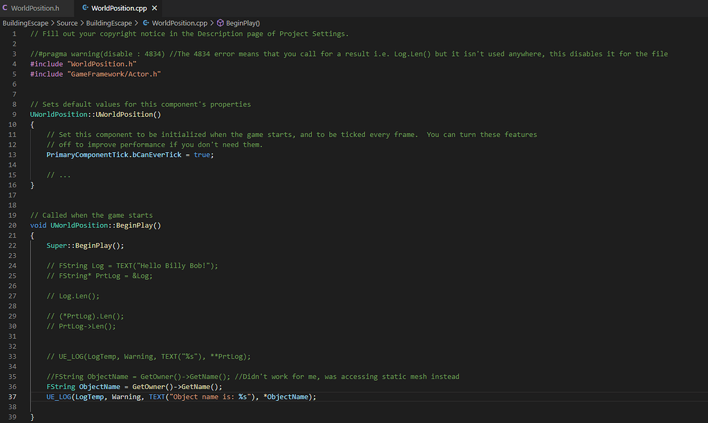 UE 5 GetOwner()->GetName() ID Name Issue - Ask - GameDev.tv