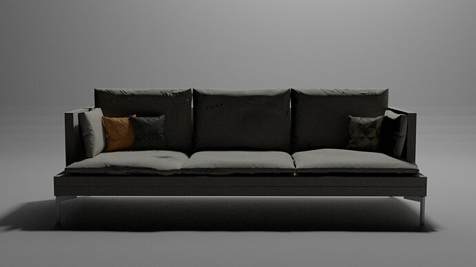 Zanotta Fabric William Couch in Blender_1
