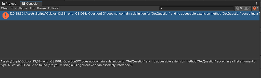 Error Message - Ask - GameDev.tv