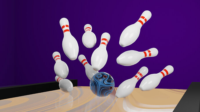 bowling ball strike