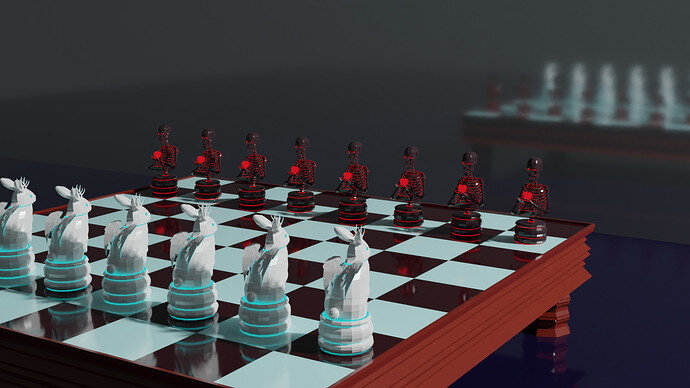 board white black pawns