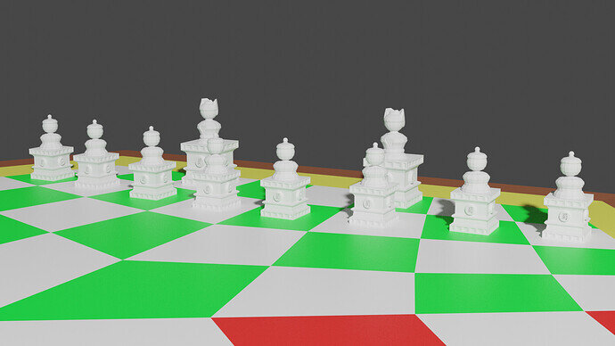 begining of my three kingdoms chess set cycles render