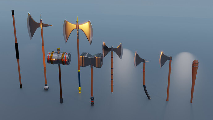 2020-12-08 More Weapons HighPoly