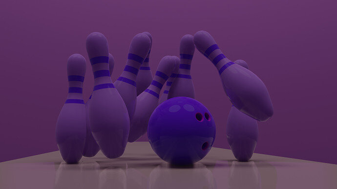 bowling with lighting and Reflection