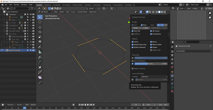 Curve Arrows In Edit Mode (blender 2.91) - Talk - Gamedev.tv