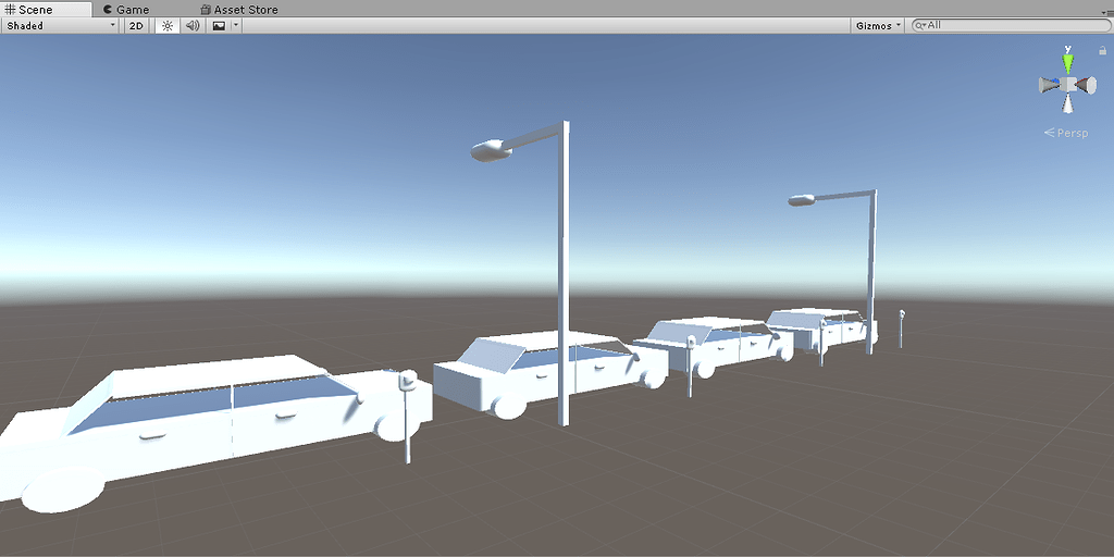 Basic street scene with light post and parking meters - Talk - GameDev.tv
