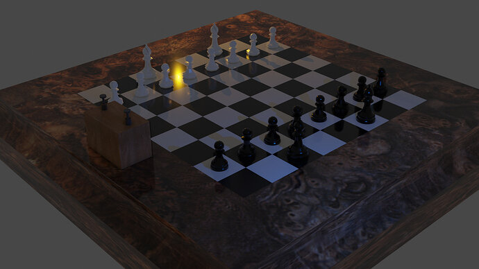 chess board tabletop + timer
