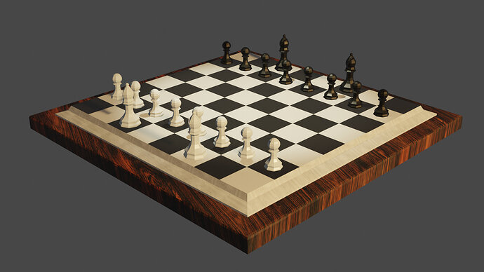 chess scene render 2