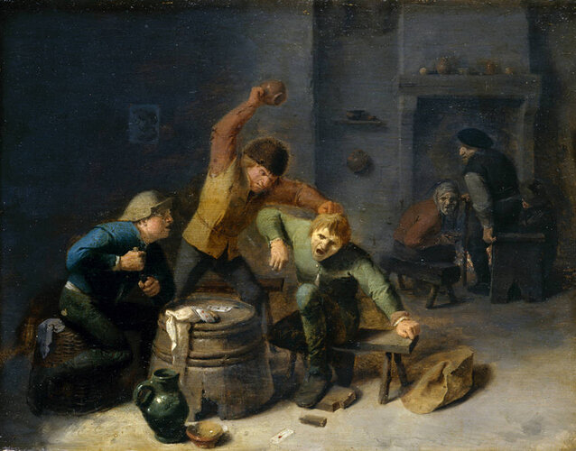 Adriaen_Brouwer_-_Peasants_Brawling_over_Cards