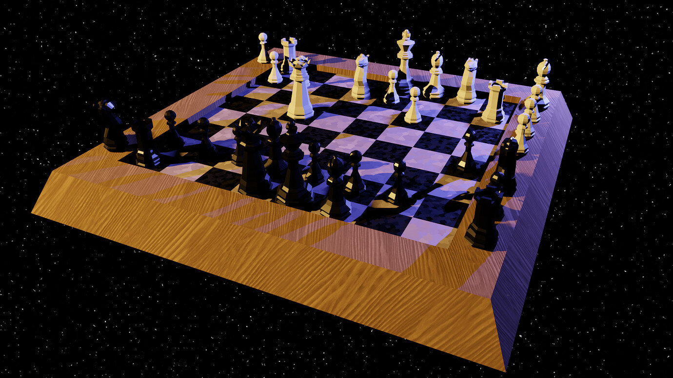 Space Themed Chess Scene Show GameDev.tv