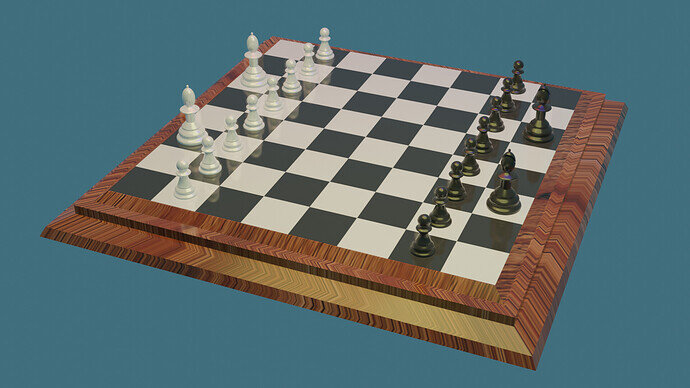 Chess Scene with textures mapping