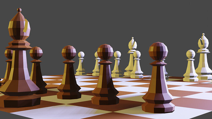 chess scene eevee close up - shadows