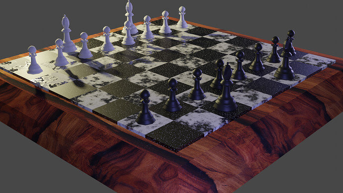 Chessscene with new board