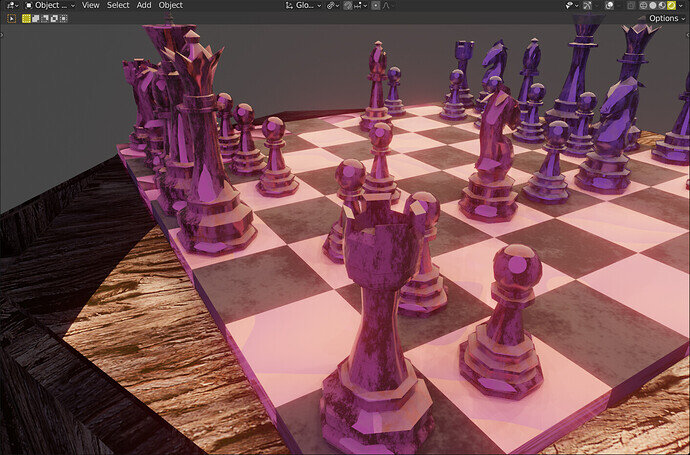 Chess Board Scene Textured Dual Board 6
