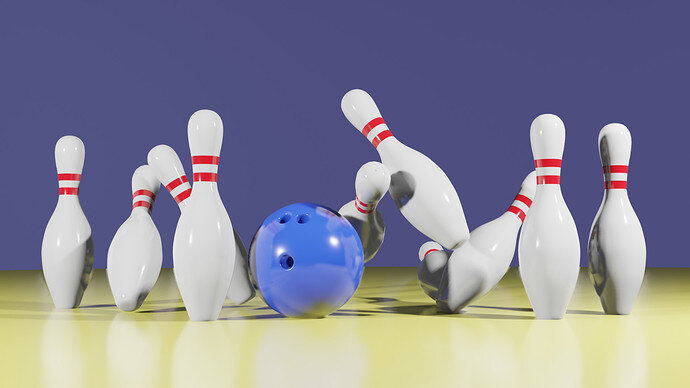 bowling set with light