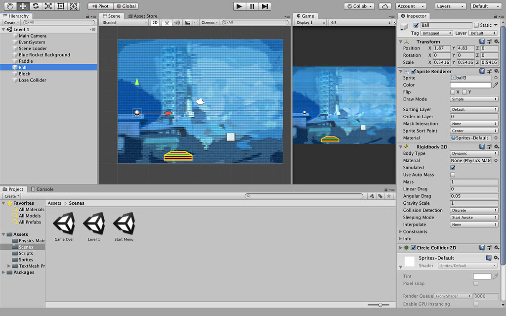"Game Over" scene not loading - Ask - GameDev.tv