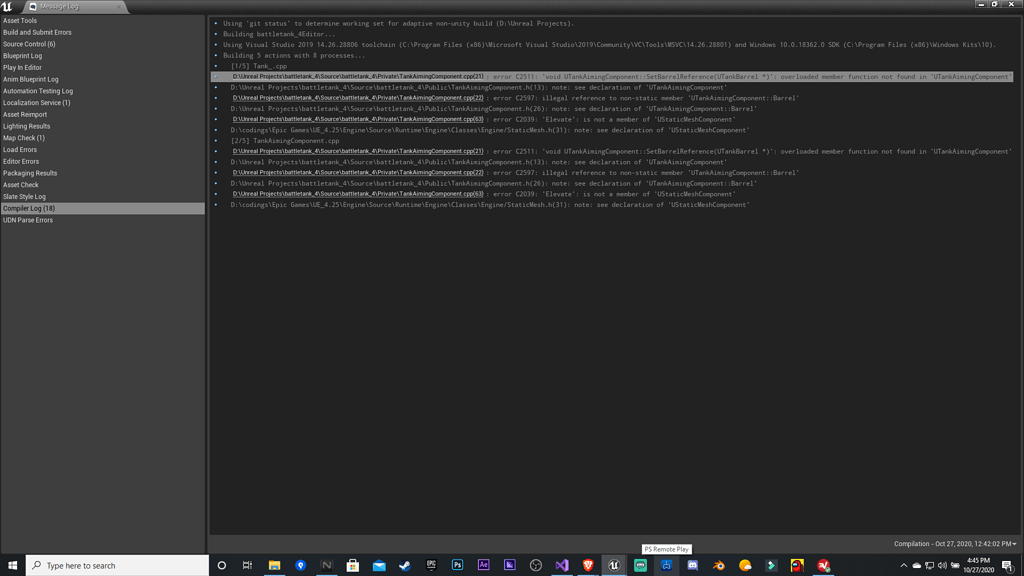 I have an error in my code that i dont know how to fix - Ask - GameDev.tv
