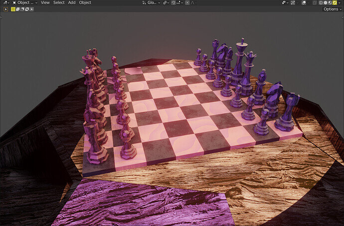 Chess Board Scene Textured Dual Board 3