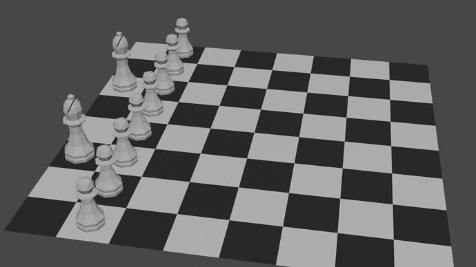 ChessSceneFirstRenderBishopandPawn