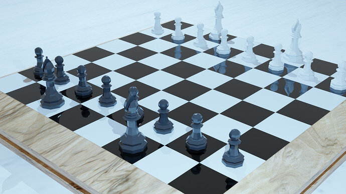 Chess Set with Mapped Textures