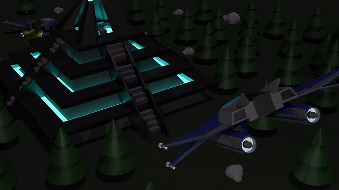 Sci Fi Mayan Pyramid v2