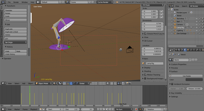 SRW Lamp Keyframes Set