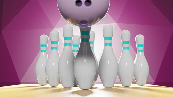 bowling scene render